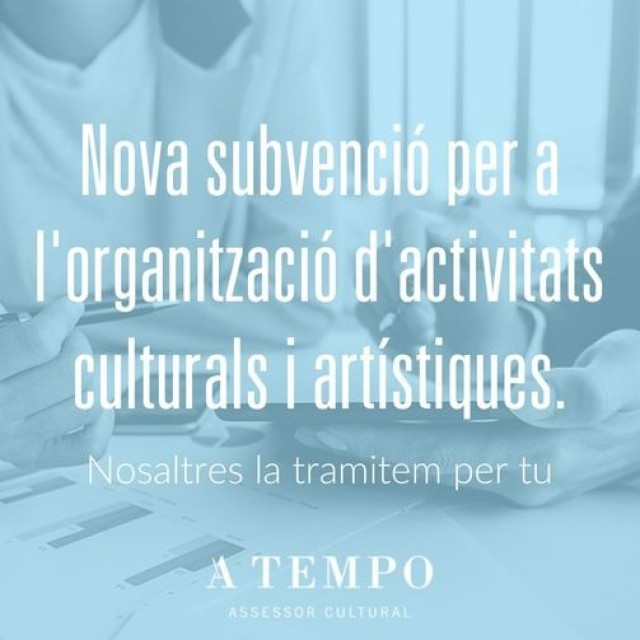 SUBVENCIÓN ACTVIDADES CULTURALES I ARTÍSTICAS